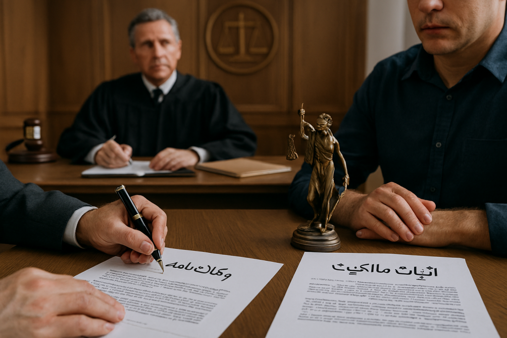 اثبات مالکیت در معاملات نمایندگی