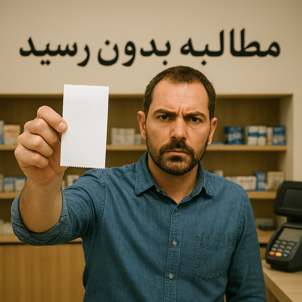 مطالبه طلب بدون رسید
